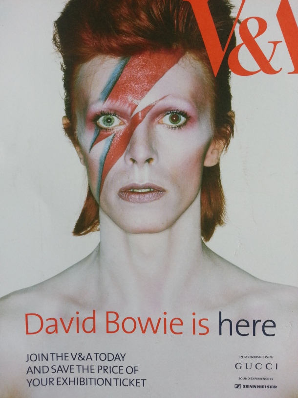 David Bowie is at the V&A.